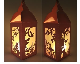 Fairy #1 Lantern paper cutting template SVG PNG PDF instant download Cut file paper craft 3d cuts 3d craft garden magic dust pixie