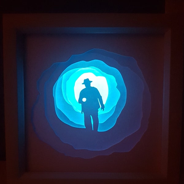 Tunnels shadow box SVG PDF PNG paper cutting download template Cut file 8x8, 10x10, 12x12 Inch 3D Cuts