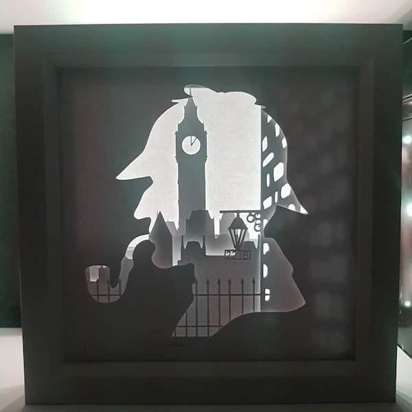 Adventures of Sherlock Holmes shadow box SVG PDF PNG paper cutting instant download template Cut file 8x8 10x10 12x12 Inch 3D Cuts Light box Adventures of Sherlock Holmes shadow box SVG PDF PNG paper cutting instant download template Cut file 8x8 10x10 12x12 Inch 3D Cuts Light box