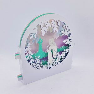 Rapunzel Pop-up card tunnel card SVG PDF PnG paper cutting instant download template Cut file 3D Cut Layered paper cut craft Birthday kids