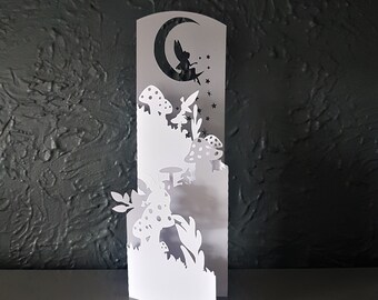 Wróżka #1 składana koperta na kartę SVG PDF PNG wycinanie papieru natychmiastowe pobieranie szablonu Plik do cięcia Cięcie 3D składane rzemiosło kartki okolicznościowe, urodziny