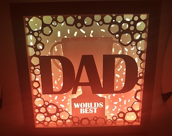 Dad Shadow Box SVG, prezent na Dzień Ojca (pobranie cyfrowe)