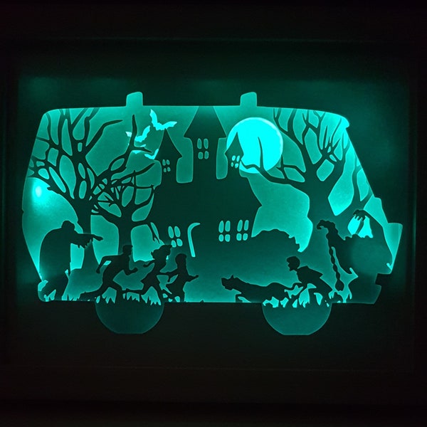 Halloween shadow box SVG PDF PNG paper cutting instant download template Cut file A4 and 8X10 inch 3D Cuts Mystery Halloween shadow box SVG PDF PNG paper cutting instant download template Cut file A4 and 8X10 inch 3D Cuts Mystery