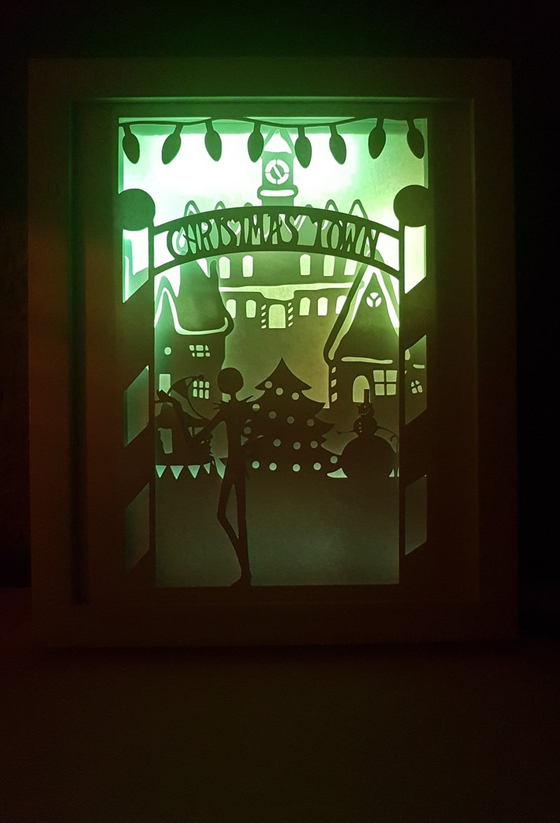 Download Nightmare before Christmas inspired shadow box SVG PDF PNG ...