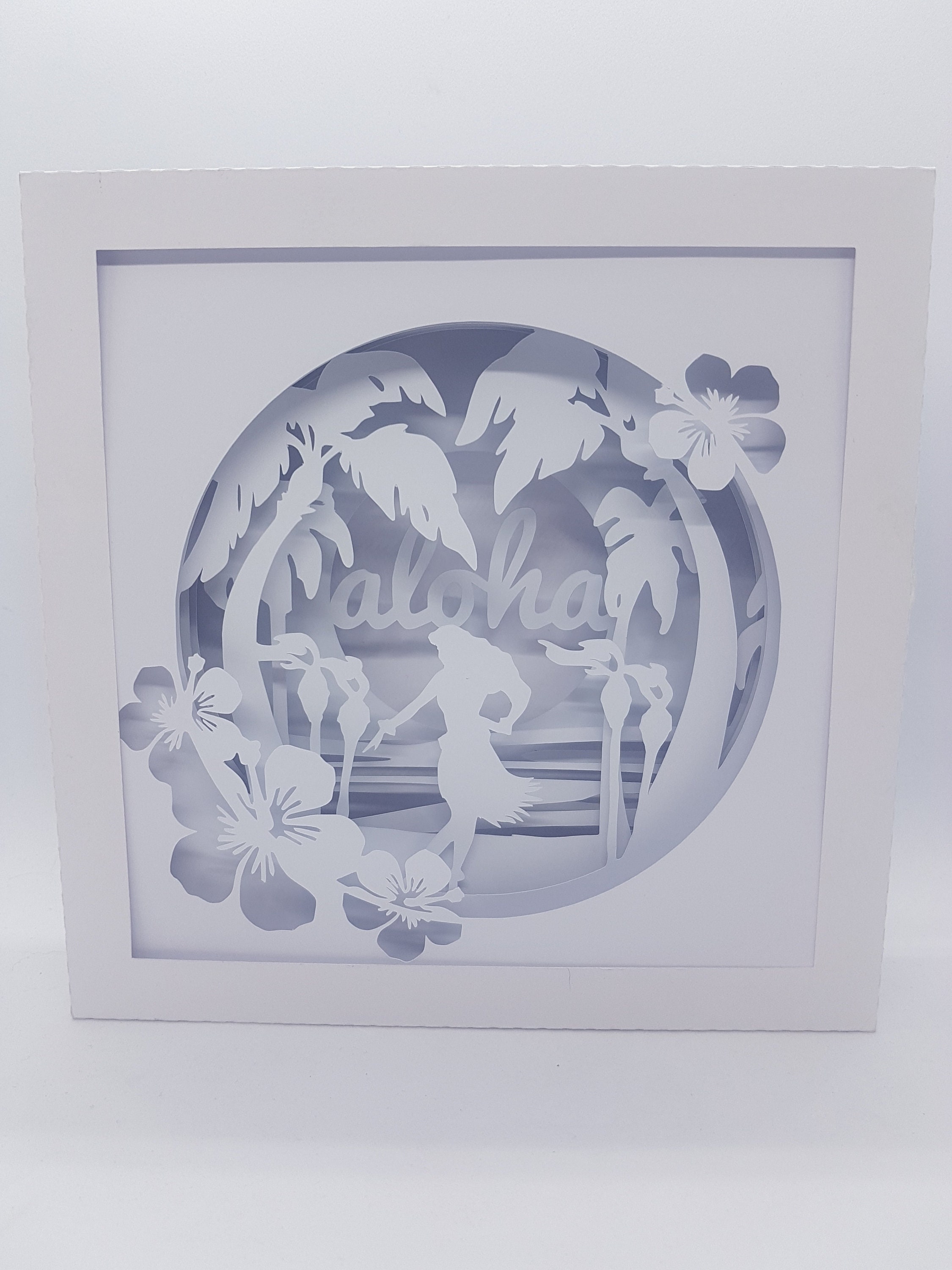 Aloha Hawaii Beach Shadow Box Template SVG, PDF, PNG (digital Download ...