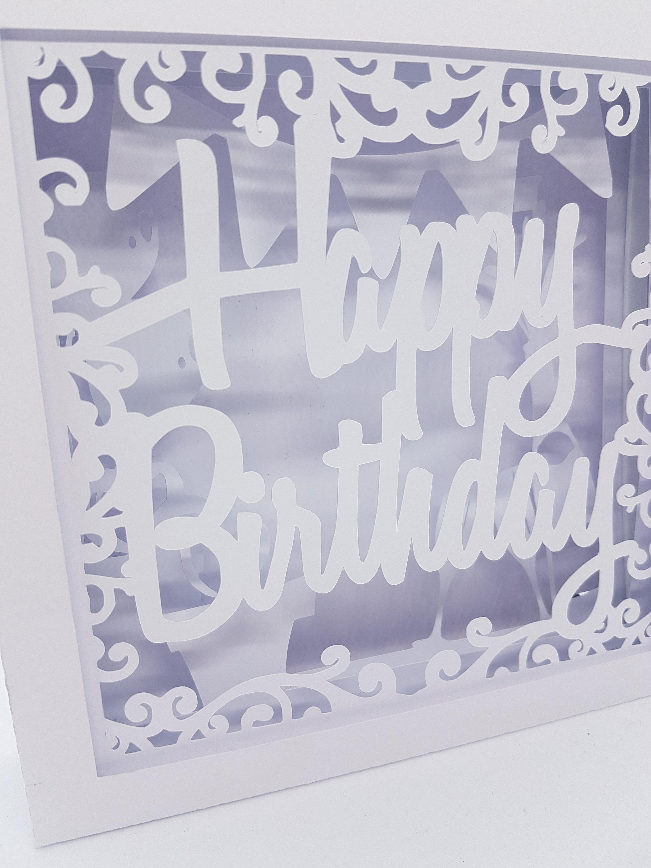 Happy Birthday Shadow Box SVG PDF PNG Paper Cutting Instant Etsy