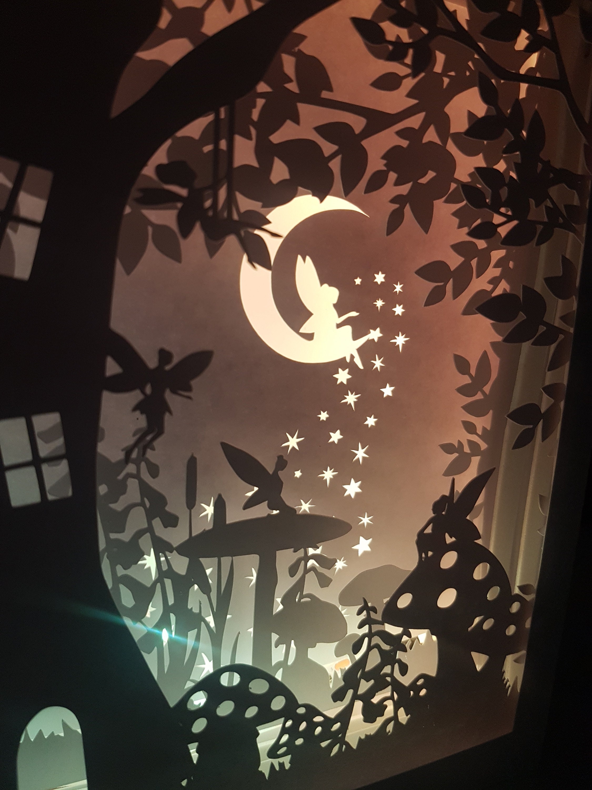 Fairy Shadow Box SVG PDF PNG Paper Cutting Instant Download Template ...