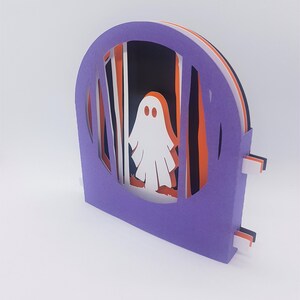 Ghost Pop-up Card Tunnel Card Fold Card SVG PDF PNG Paper Cutting ...