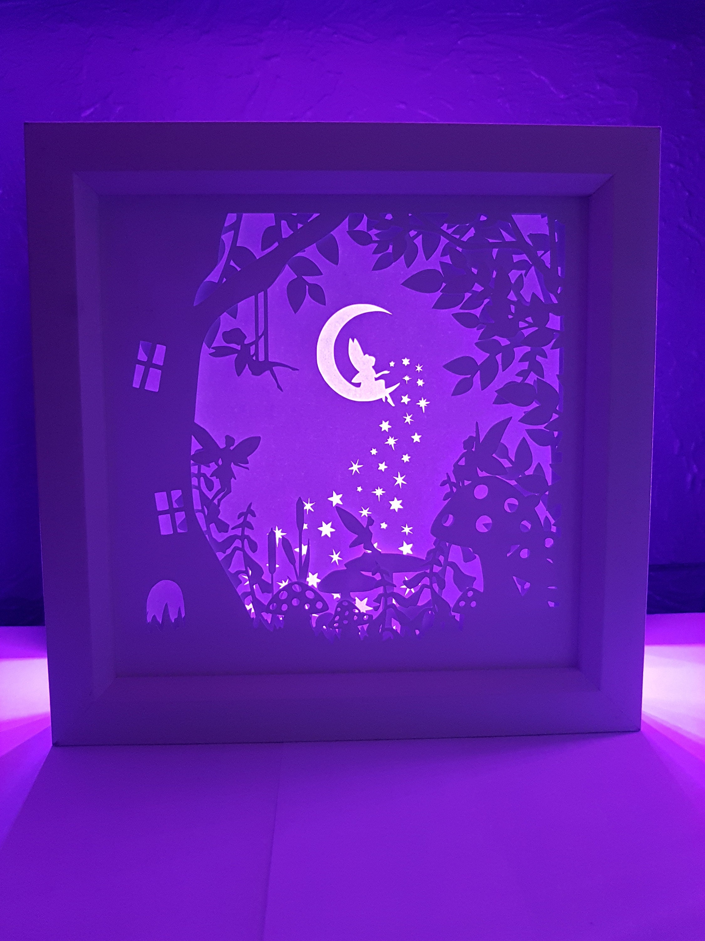 Fairy Shadow Box SVG PDF PNG Paper Cutting Instant Download