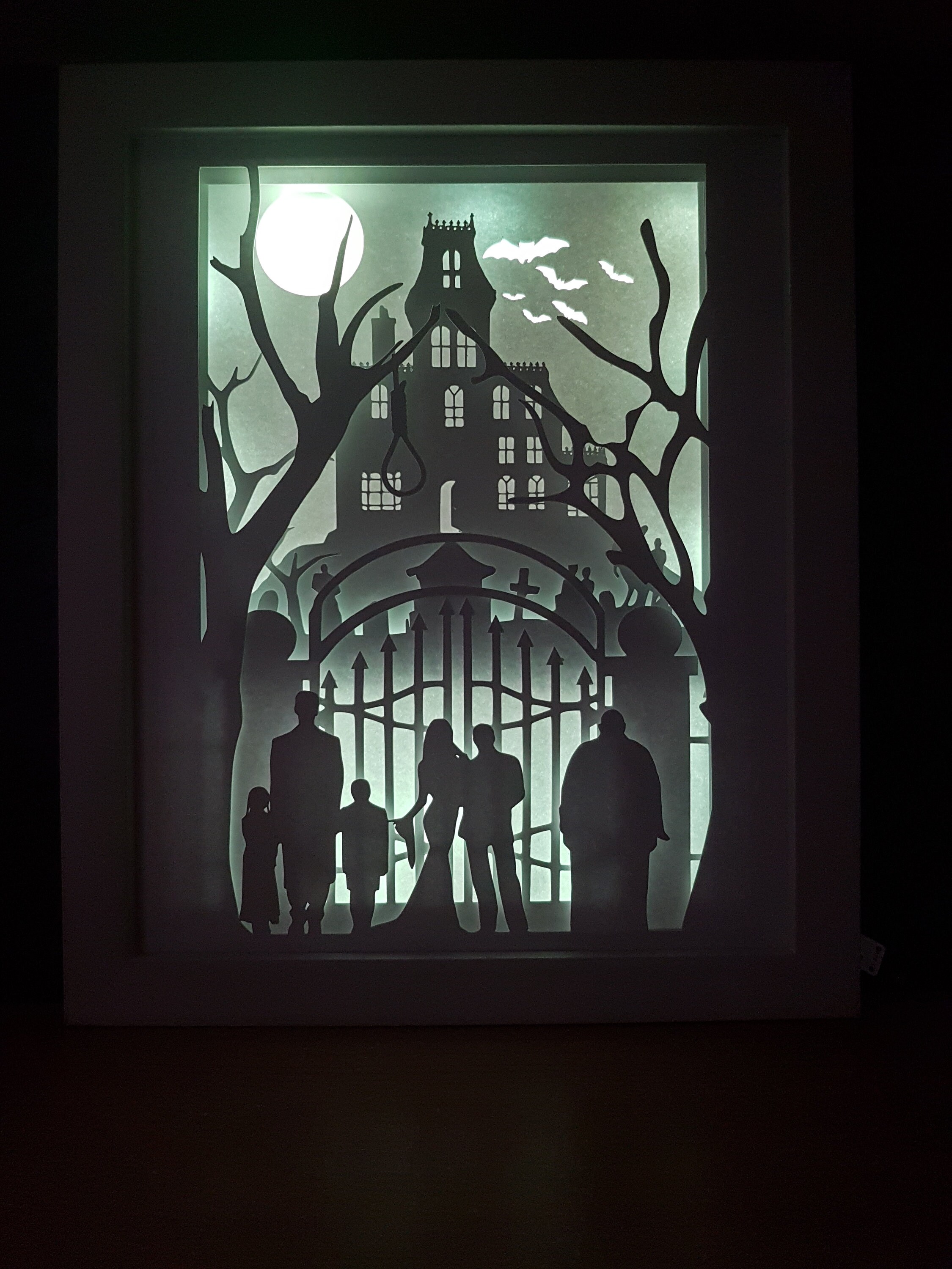 Halloween Shadow Box SVG PDF PNG Paper Cutting Instant | Etsy UK
