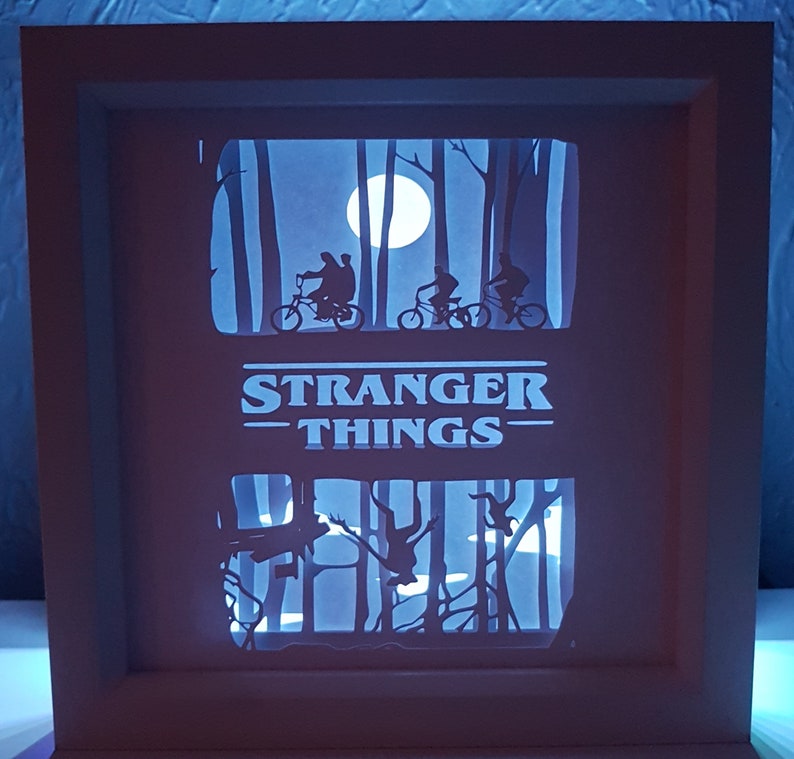 Stranger Things Square inspired shadow box SVG PDF PNG paper | Etsy