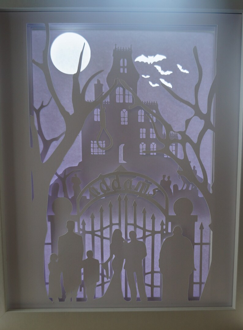 Download The Addams Family inspired Halloween shadow box SVG PDF ...