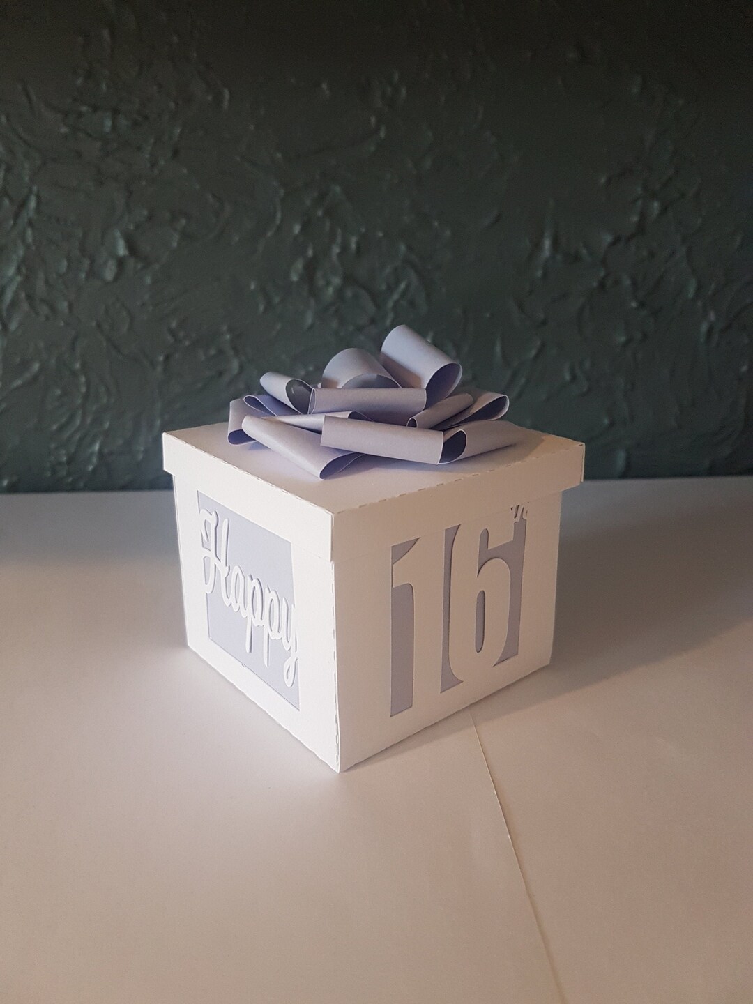 16th Birthday Gift Box Paper Cutting Template SVG PNG PDF Instant ...