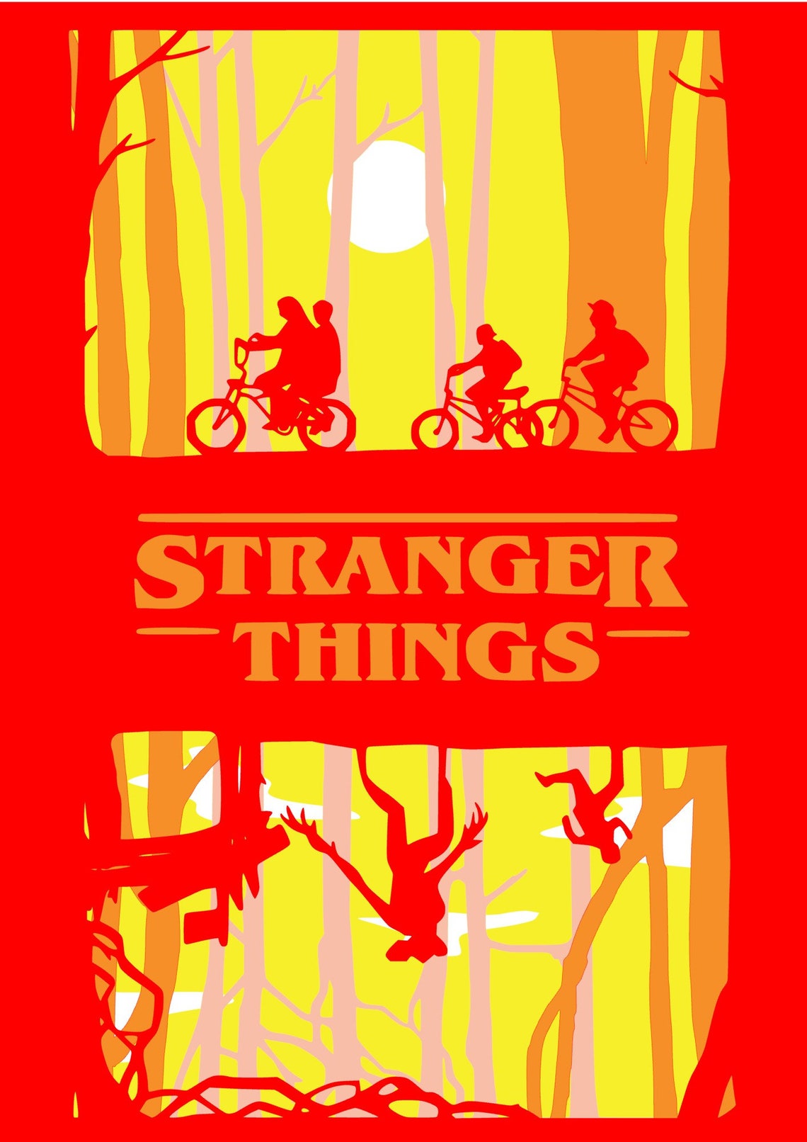 Stranger Things inspired Halloween shadow box SVG PDF PNG | Etsy