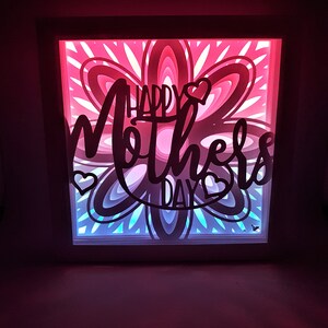 Happy Mother's Day Shadow Box SVG PDF PNG Paper Cutting Instant ...