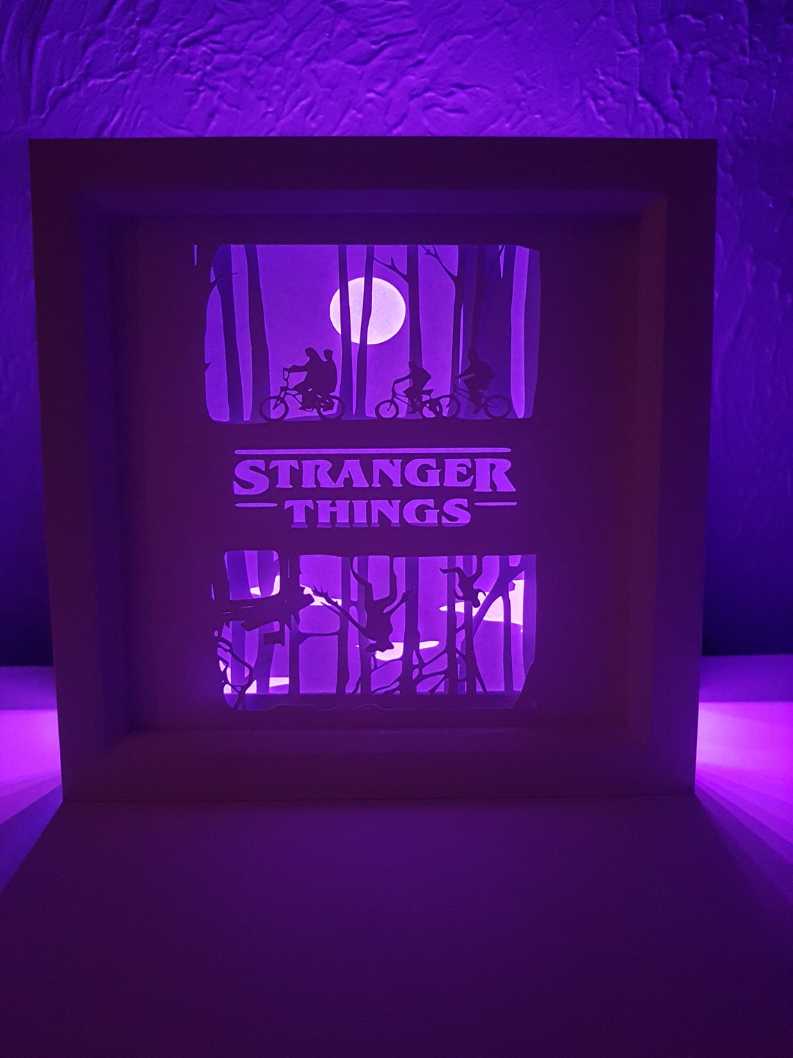 Stranger Things Square inspired shadow box SVG PDF PNG paper | Etsy