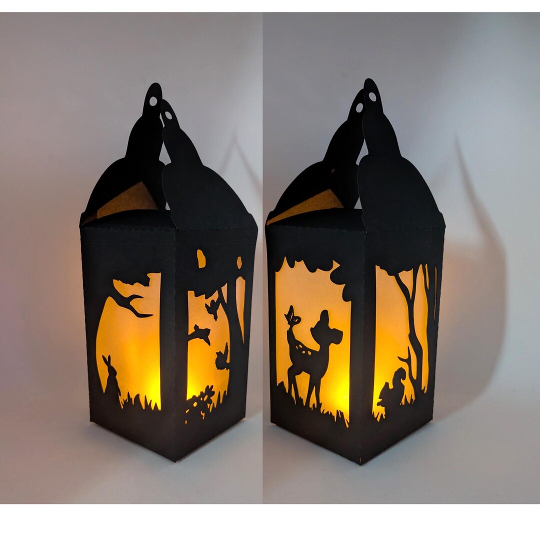 Deer Paper Cutting Lantern Template SVG PNG PDF Instant Download Cut ...
