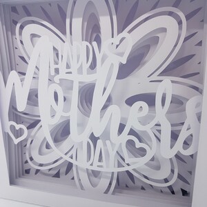 Happy Mother's Day Shadow Box SVG PDF PNG Paper Cutting Instant ...