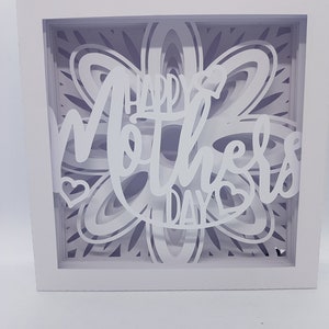 Happy Mother's Day Shadow Box SVG PDF PNG Paper Cutting Instant ...