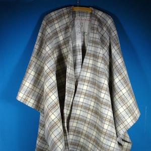 poncho vintage *Jackpot Natural Harmonies* Laine couleurs naturelles années 80