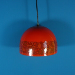 Vintage pendant lamp *Fog & Morup of Denmark* Red Enameled 70s