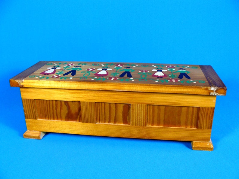 Vintage Wood Casket Crafts 60S Black Forest Blackforest