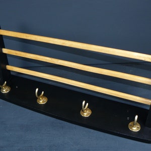 midcentury hallway wardrobe wall wardrobe with hat rack wood 50s German wall wardrobe
