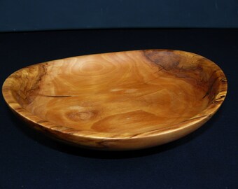 Vintage wooden bowl handcrafted apple wood handmade unique