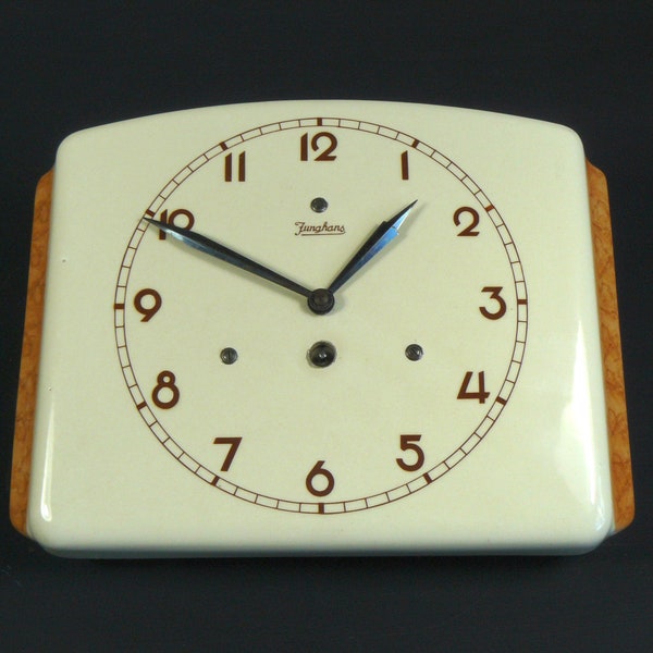 horloge de la céramique midcentury*Junghans 2804* montre de cuisine 50s W.-Germany