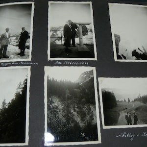 Album photo du milieu du siècle relié 79 photos 34 cartes postales années 50