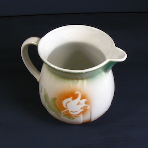 Vintage Art Deco *Oberkotzau Greiner & Herda* Henkel-Krug Spritzdekor 1,5l