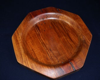 Vintage wooden bowl solid wood plum handmade unique fruit bowl