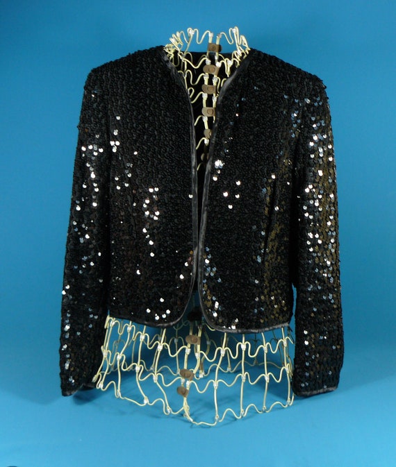 Ladies black sequin clearance jacket