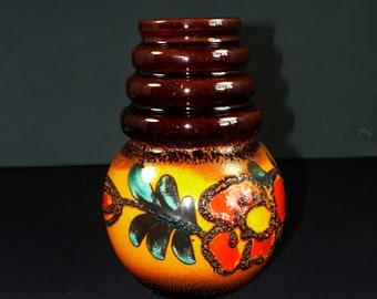 German table vase *Scheurich* FatLava gradient glaze SpaceAge 60s WGP