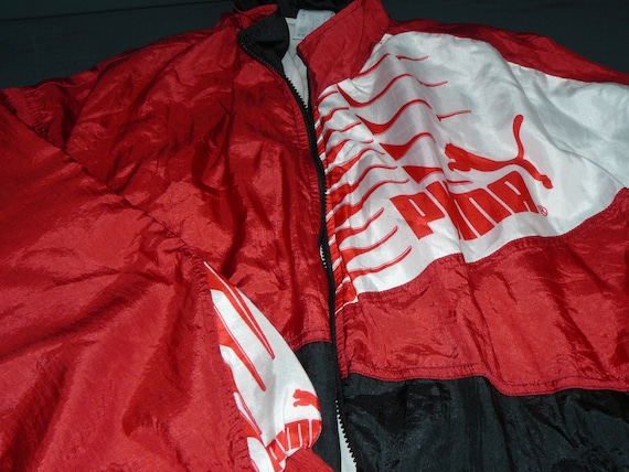 80s Blouson Sports Jacket Windbreaker puma L Shell Jacket 80s Etsy