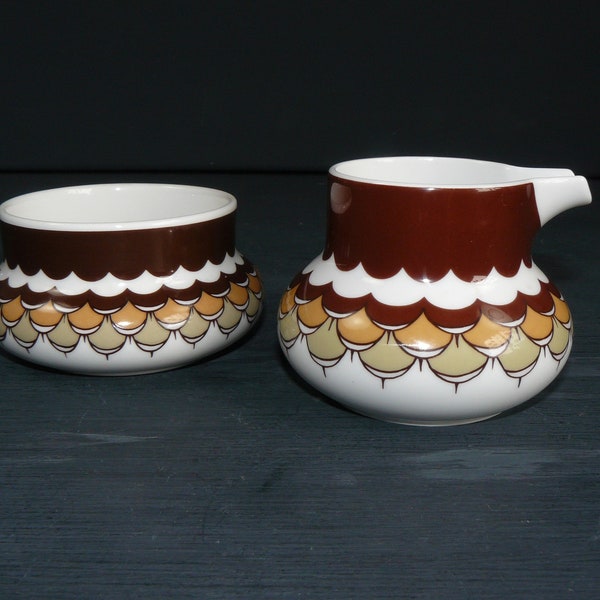 vintage Zucker+Sahne Set*Thomas Kiruna Artischocke* 70s sugarpot