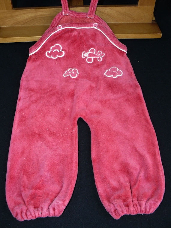 vintage Baby Strampler rosa Gr.56 Baumwollstretch… - image 1