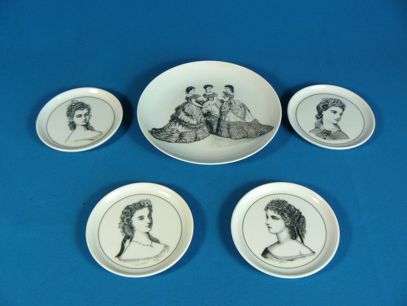 Porcelain plate F\u00fcrstenberg Mode 1865 Vintage 5 Offer bowls