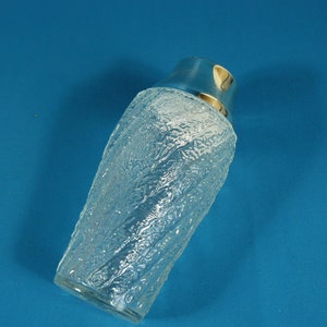 Vintage Bar Shaker Relief-Glas Silbermontur 60s old Barstuff  German