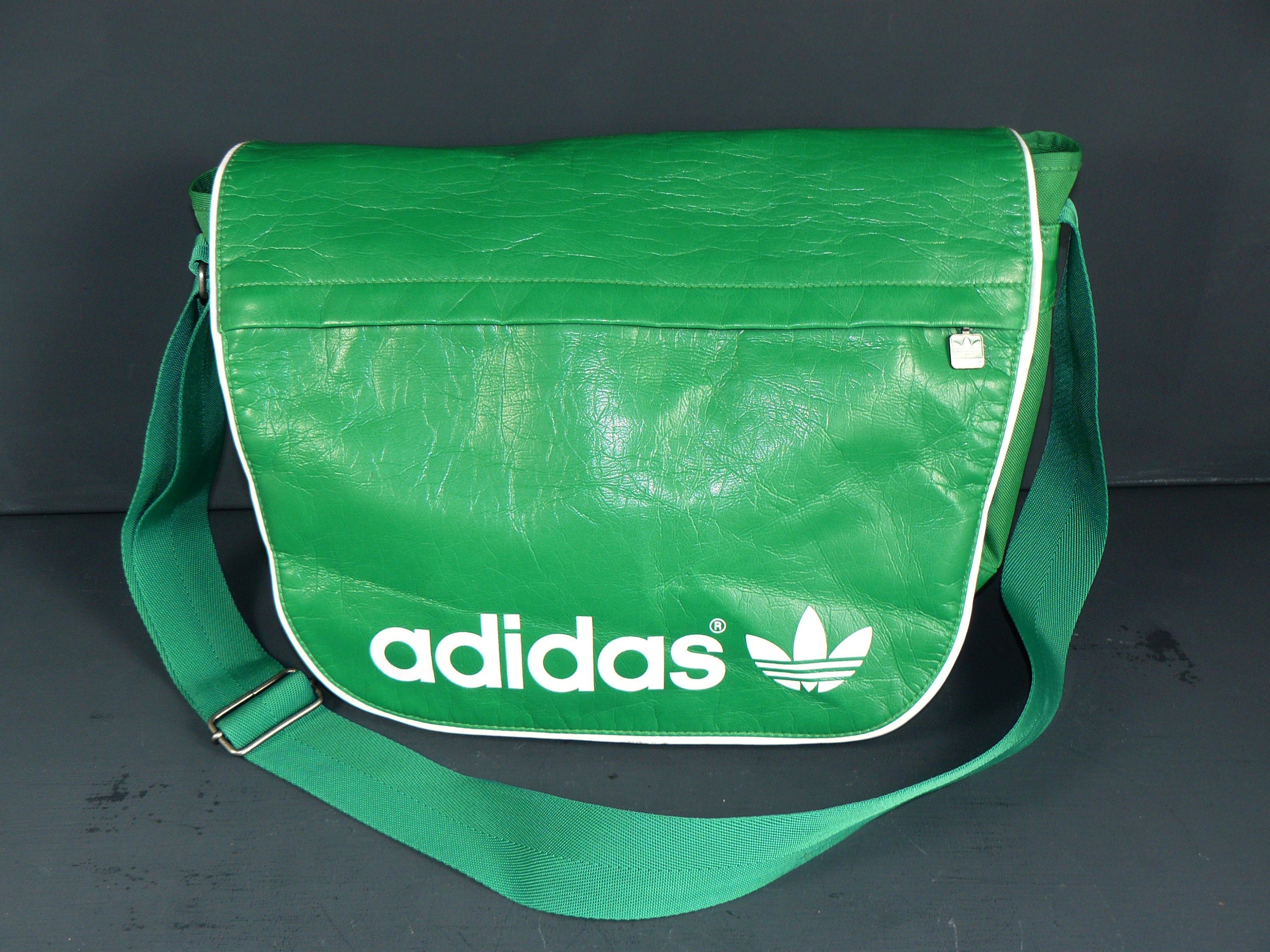 green adidas messenger bag