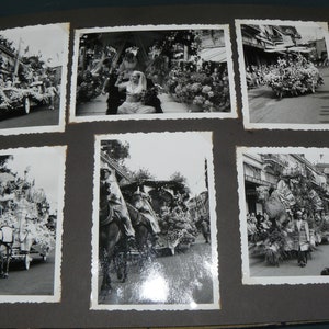 Album photo du milieu du siècle relié 87 photos 26 cartes postales années 50