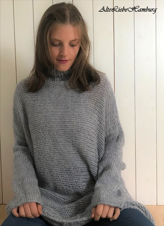 Autumn / winter sweater in gray / Handmade