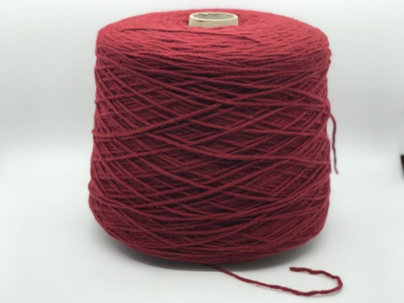 Merino/Cashmere/Angora - 1 Kone (800gr.) / High quality wool / Color red - Special items