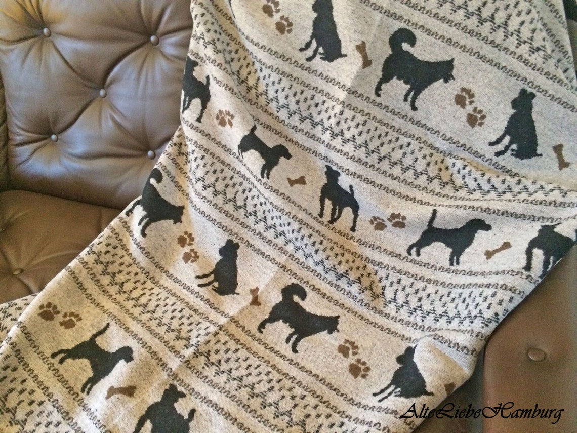 Cute doggie blanket made of cozy wool Etsy