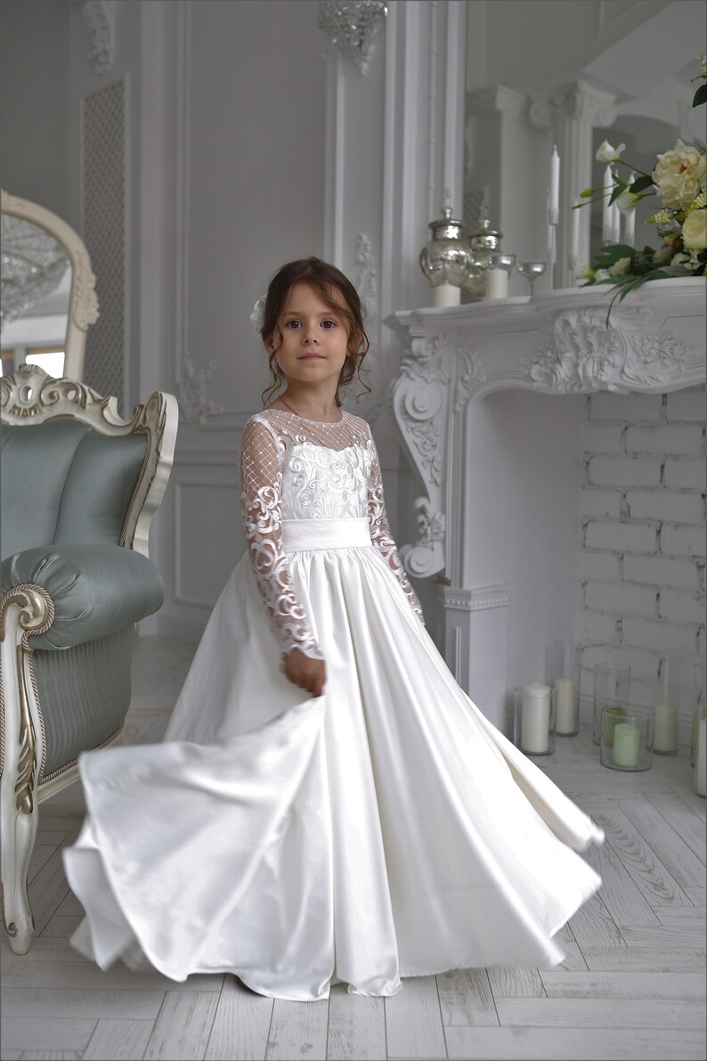 Ivory Flower Girl Dresswedding Baby Dresstutu Dress Etsy