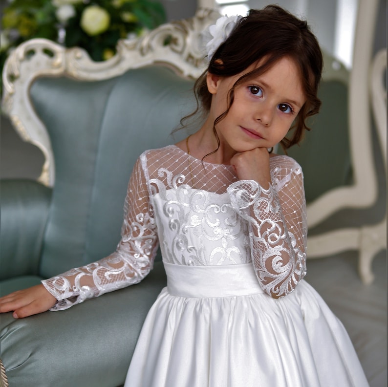 Ivory Flower Girl Dresswedding Baby Dresstutu Dress Etsy