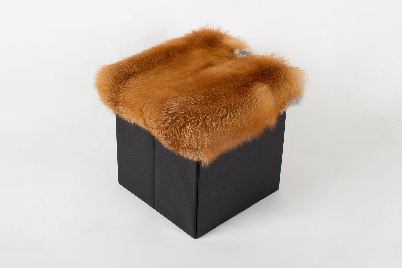 Canadian Red Fox Sitting Chair Real Fur Fur Harvesters Red