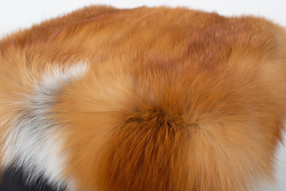 Canadian Red Fox Sitting Chair Real Fur Fur Harvesters Red