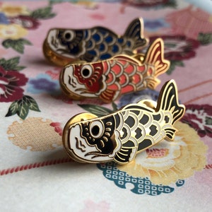 Koinobori Japanese Koi fish hard enamel pin