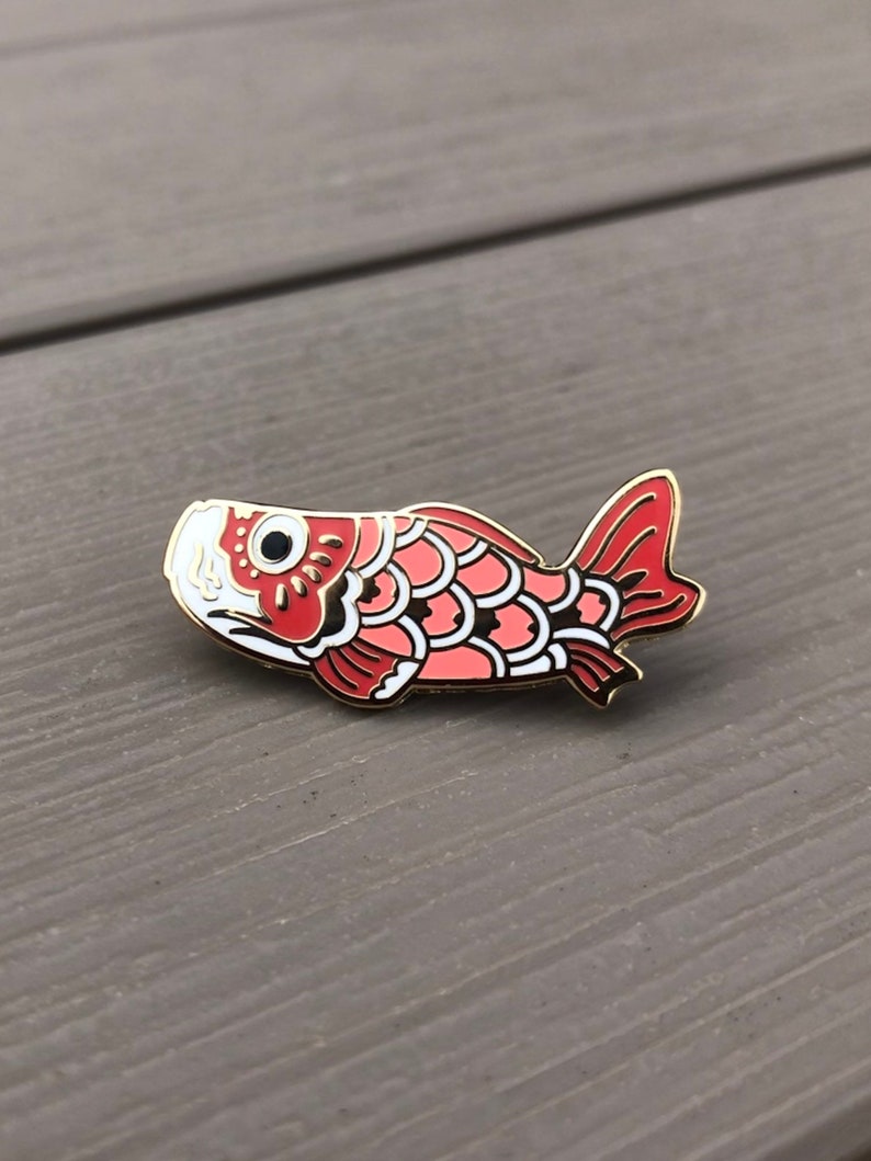 Koinobori Japanese Koi Fish Hard Enamel Pin - Etsy